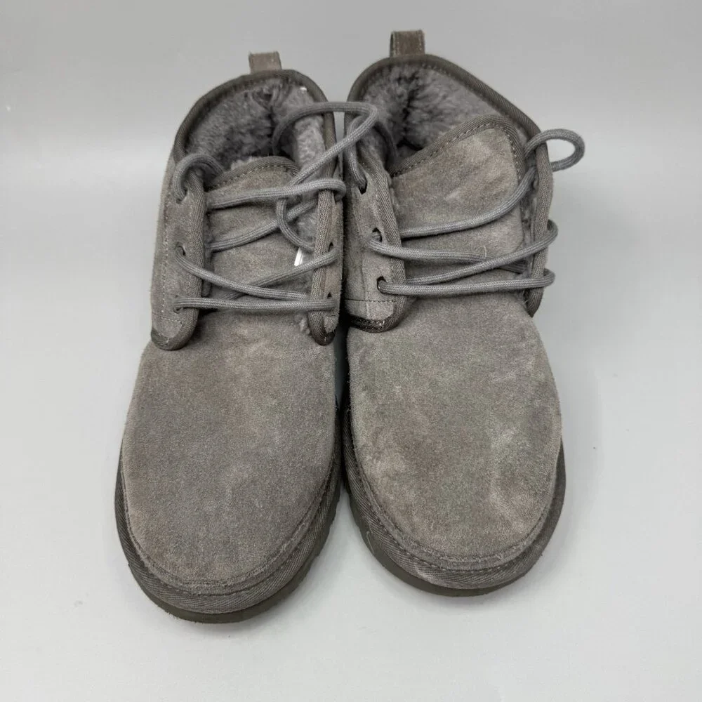 UGG NEUMEL Charcoal SUEDE SHEEPSKIN CASUAL ANKLE MEN'S BOOTS SIZE US 10